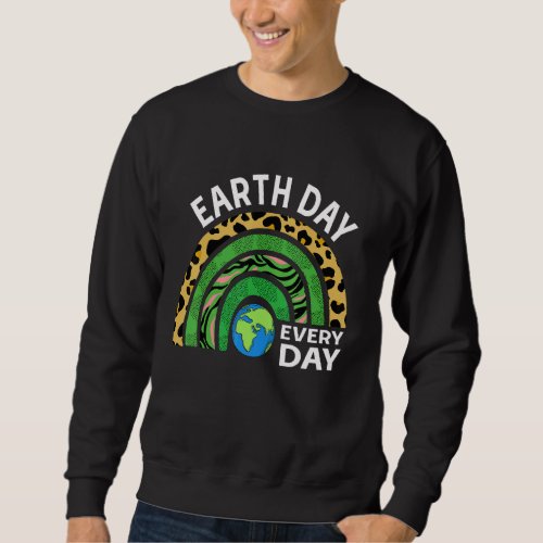 Everyday Earth Day 2022 Restore Rainbow Leopard Pl Sweatshirt