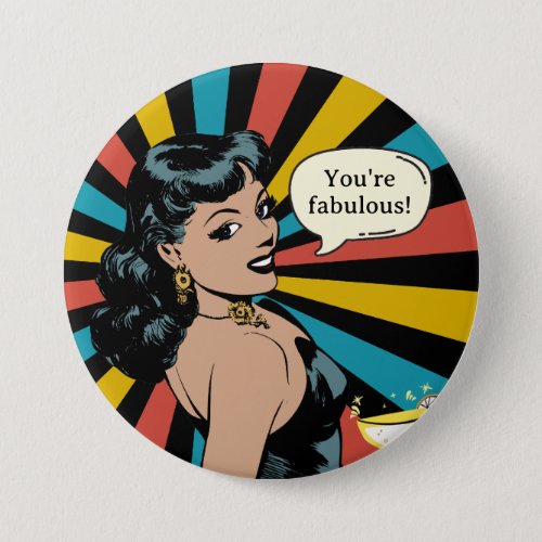 Everyday Fabulous Pinup Celebrate Yourself Button