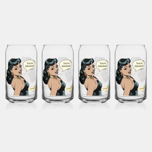 Everyday Fabulous Pinup Celebrate Yourself Can Glass