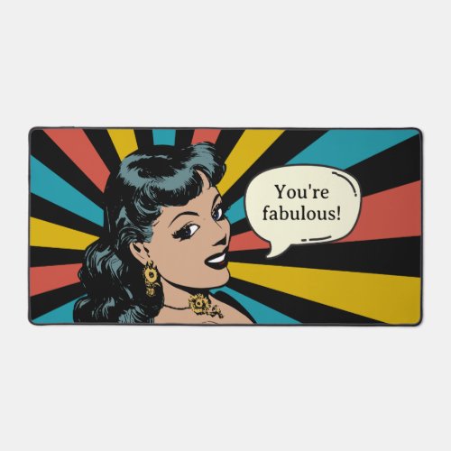 Everyday Fabulous Pinup Celebrate Yourself Desk Mat