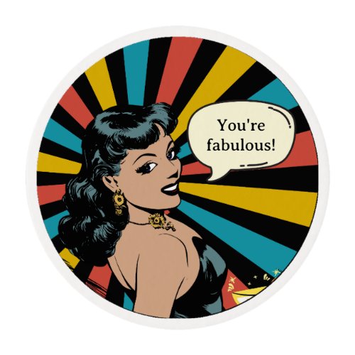 Everyday Fabulous Pinup Celebrate Yourself Edible Frosting Rounds