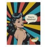 Everyday Fabulous Pinup: Celebrate Yourself Faux Canvas Print