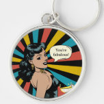 Everyday Fabulous Pinup: Celebrate Yourself! Keychain