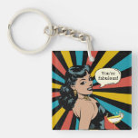 Everyday Fabulous Pinup: Celebrate Yourself Keychain
