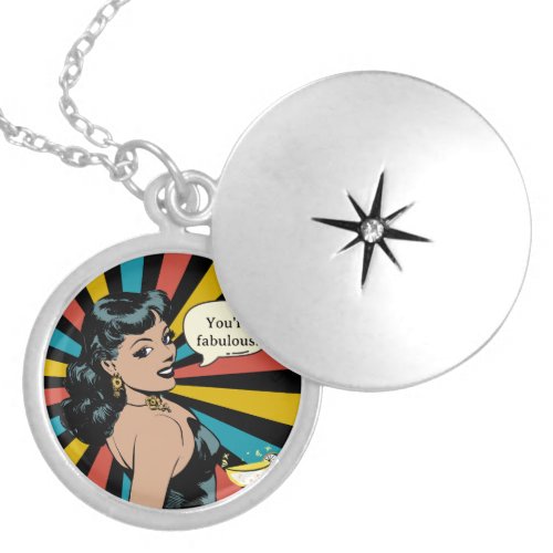 Everyday Fabulous Pinup Celebrate Yourself Locket Necklace