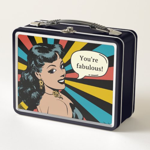 Everyday Fabulous Pinup Celebrate Yourself Metal Lunch Box