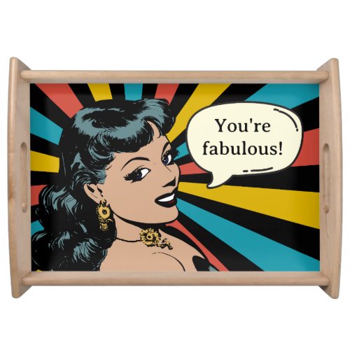 Everyday Fabulous Pinup Celebrate Yourself Serving Tray