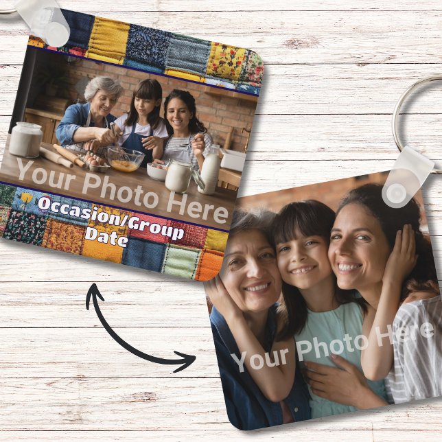 Everyday Family Moments Small Occasion Keepsake  Keychain (Custom photo and text keychain for mother, grandmother, or another strong female figure in your life)
