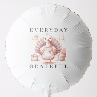 Everyday Grateful Custom Fall Turkey Thanksgiving Balloon