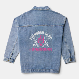 Everyday Hero Geriatric Nurse Caregiver Geriatrici Denim Jacket
