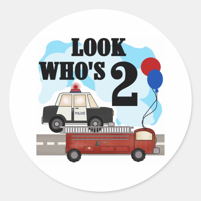 Everyday Heroes 2nd Birthday Classic Round Sticker (Front)