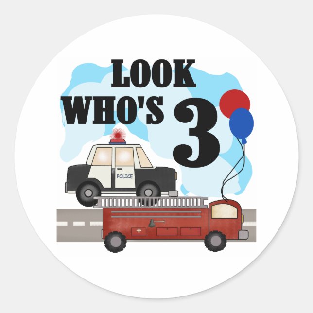 Everyday Heroes 3rd Birthday Classic Round Sticker (Front)
