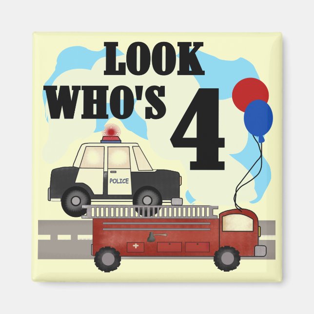 Everyday Heroes 4th Birthday Magnet (Front)