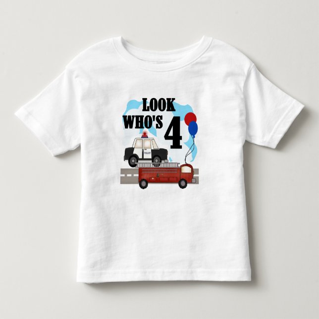 Everyday Heroes 4th Birthday Toddler T-shirt (Front)