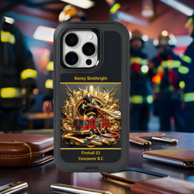 Everyday Heroes City Firefighters Golden Hour iPhone 15 Pro Case (Creator Uploaded)