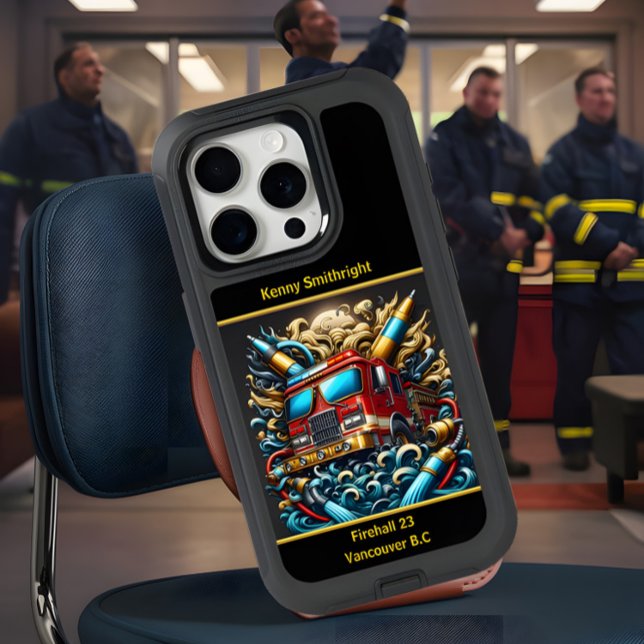Everyday Heroes Fire Truck Waves iPhone 15 Pro Case (Creator Uploaded)