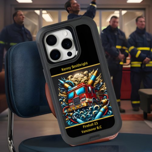 Everyday Heroes Fire Truck Waves iPhone 15 Pro Case