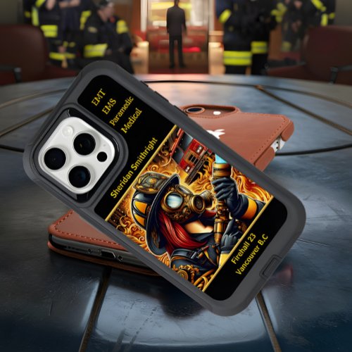 Everyday Heroes Firefighter With Gas Mask iPhone 15 Pro Max Case