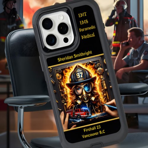 Everyday Heroes Firefighter Woman Artwork iPhone 15 Pro Max Case