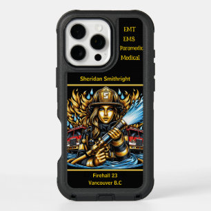 Everyday Heroes Firefighter Woman In Action iPhone 16 Pro Max Case