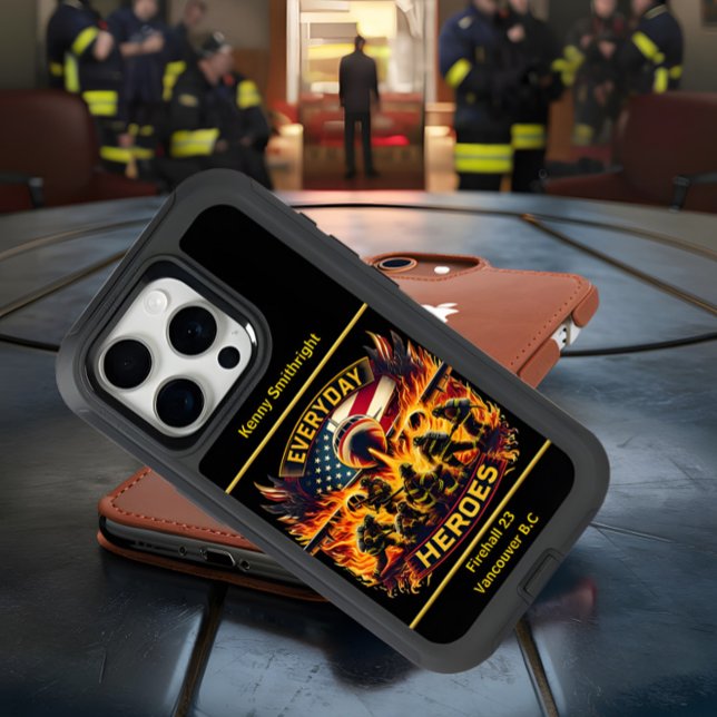 Everyday Heroes Firefighters Battling Plane Fire iPhone 15 Pro Case (Creator Uploaded)