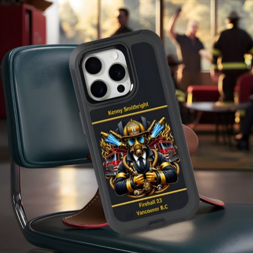 Everyday Heroes Firefighters Bravery Amidst Flames iPhone 15 Pro Case