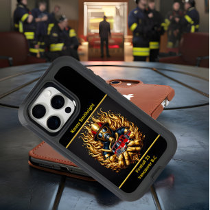 Everyday Heroes Firefighters Golden Embrace iPhone 15 Pro Case