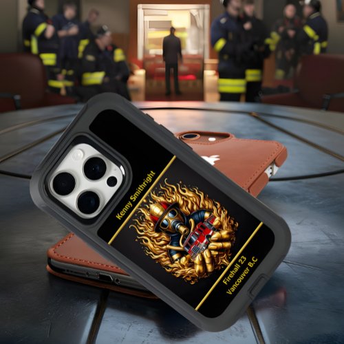 Everyday Heroes Firefighters Golden Embrace iPhone 15 Pro Case