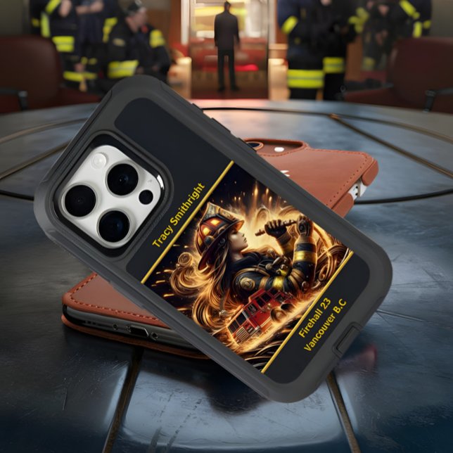 Everyday Heroes Firefighters Golden Flame iPhone 15 Pro Case (Creator Uploaded)