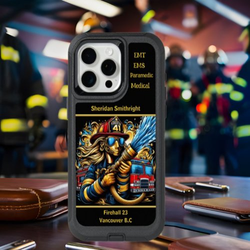 Everyday Heroes Firefighters Golden Fury iPhone 15 Pro Max Case