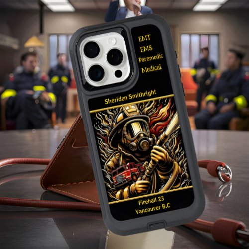 Everyday Heroes Firefighters Golden Hours iPhone 15 Pro Max Case