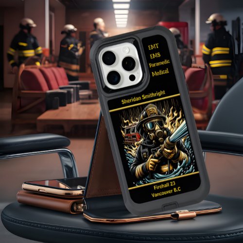 Everyday Heroes Firefighters Valor Amidst Flames iPhone 15 Pro Max Case