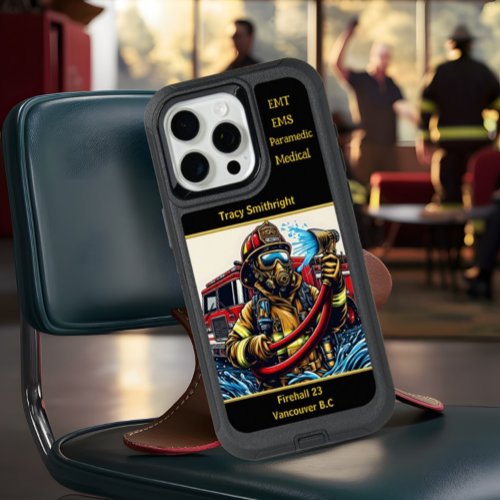 Everyday Heroes Firefighters Water Battle iPhone 15 Pro Max Case