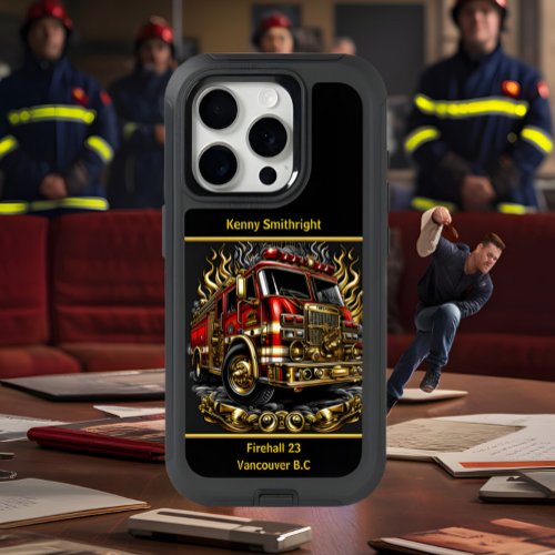 Everyday Heroes Firetruck Hero In Flames iPhone 15 Pro Case