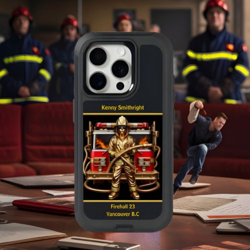 Everyday Heroes Golden Firefighter iPhone 15 Pro Case