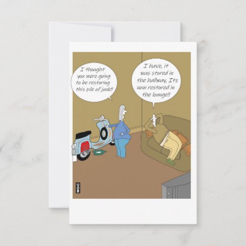 Everyday humour card for the old scooter fanatic