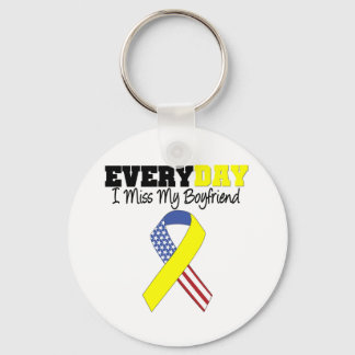 Everyday I Miss My Boyfriend Military Keychain