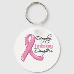 Everyday I Miss My Daughter Breast Cancer Keychain
