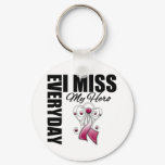Everyday I Miss My Hero Head Neck Cancer Keychain