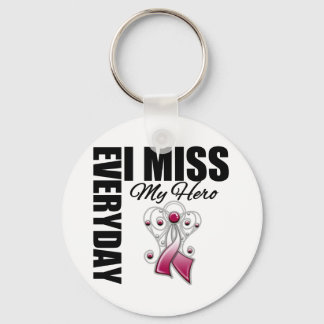 Everyday I Miss My Hero Head Neck Cancer Keychain