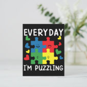 Everyday I'm Puzzling Funny Autism Awareness (Standing Front)
