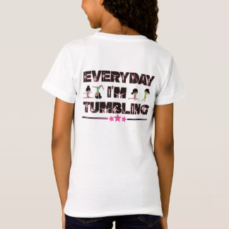 Everyday I'm Tumbling Black Girls Fun Kids T-Shirt