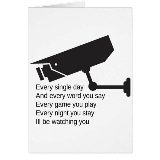 Everyday I'm Watching You Cards (Front)