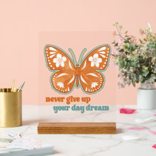  everyday inspiration word art butterfly Acrylic  Acrylic Sign