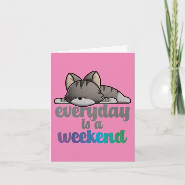Everyday is a Weekend Letterpress Thank You Card (Front)