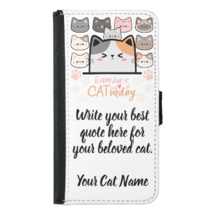 Everyday is Cat-urday Samsung Galaxy S5 Wallet Case