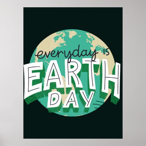 Everyday is Earth day Planet Nature Poster