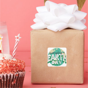 Everyday is Earth day Planet Nature Square Sticker
