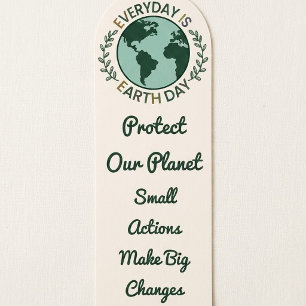 Everyday Is Earth Day - Vintage Green Earth Lover Bookmarks