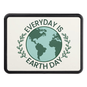 Everyday Is Earth Day - Vintage Green Earth Lover Hitch Cover